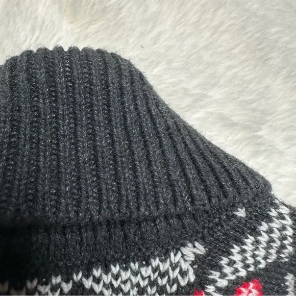 Hatley Sweater Buttoned Festive Red/White/Grey Size 6 - Picture 11 of 16